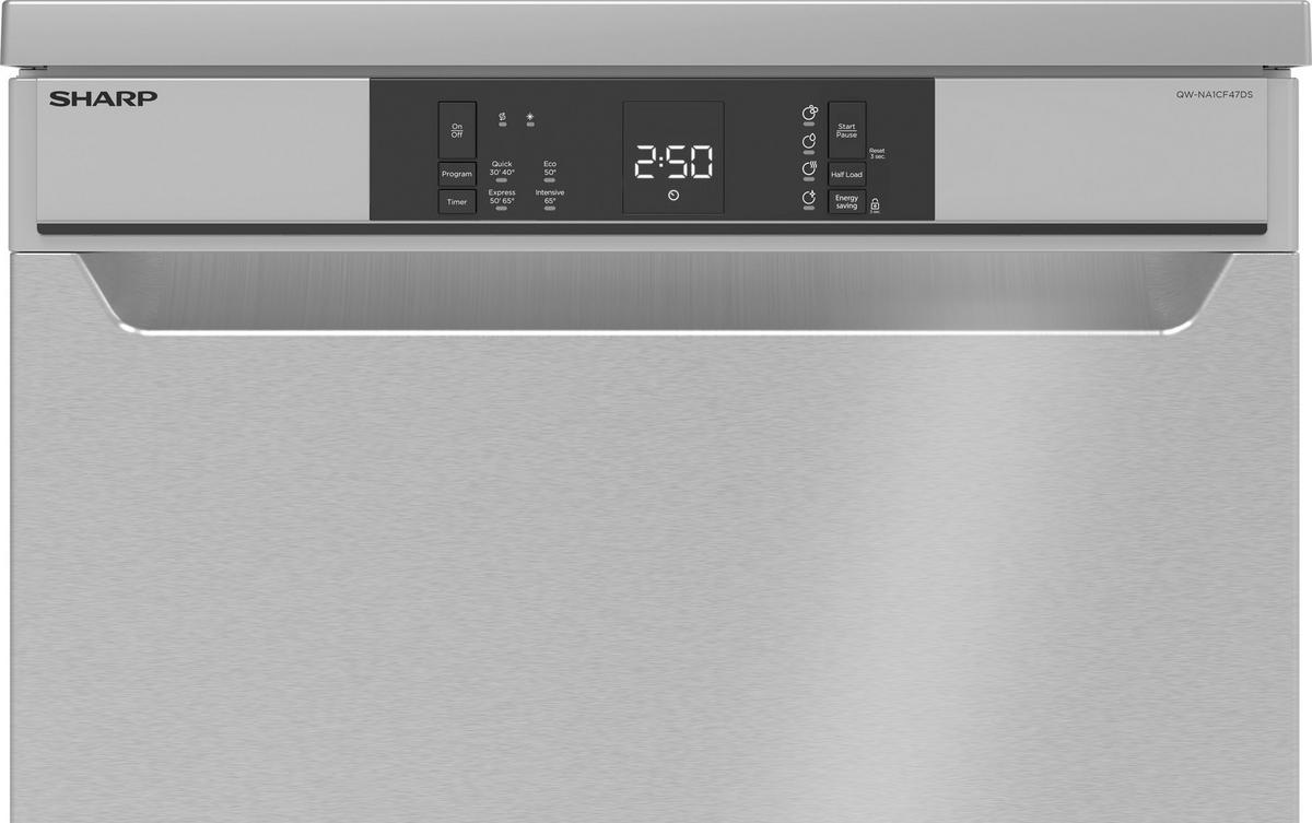 GESCHIRRSPÜLER QW-NA1CF47DS-DE  - Silberfarben, KONVENTIONELL, Kunststoff/Metall (59,8/82/59,8cm) - Sharp