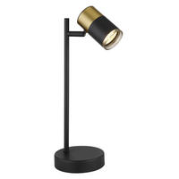 TISCHLEUCHTE - Dunkelgrau/Schwarz, Design, Kunststoff/Metall (13,2/12/35cm) - Globo