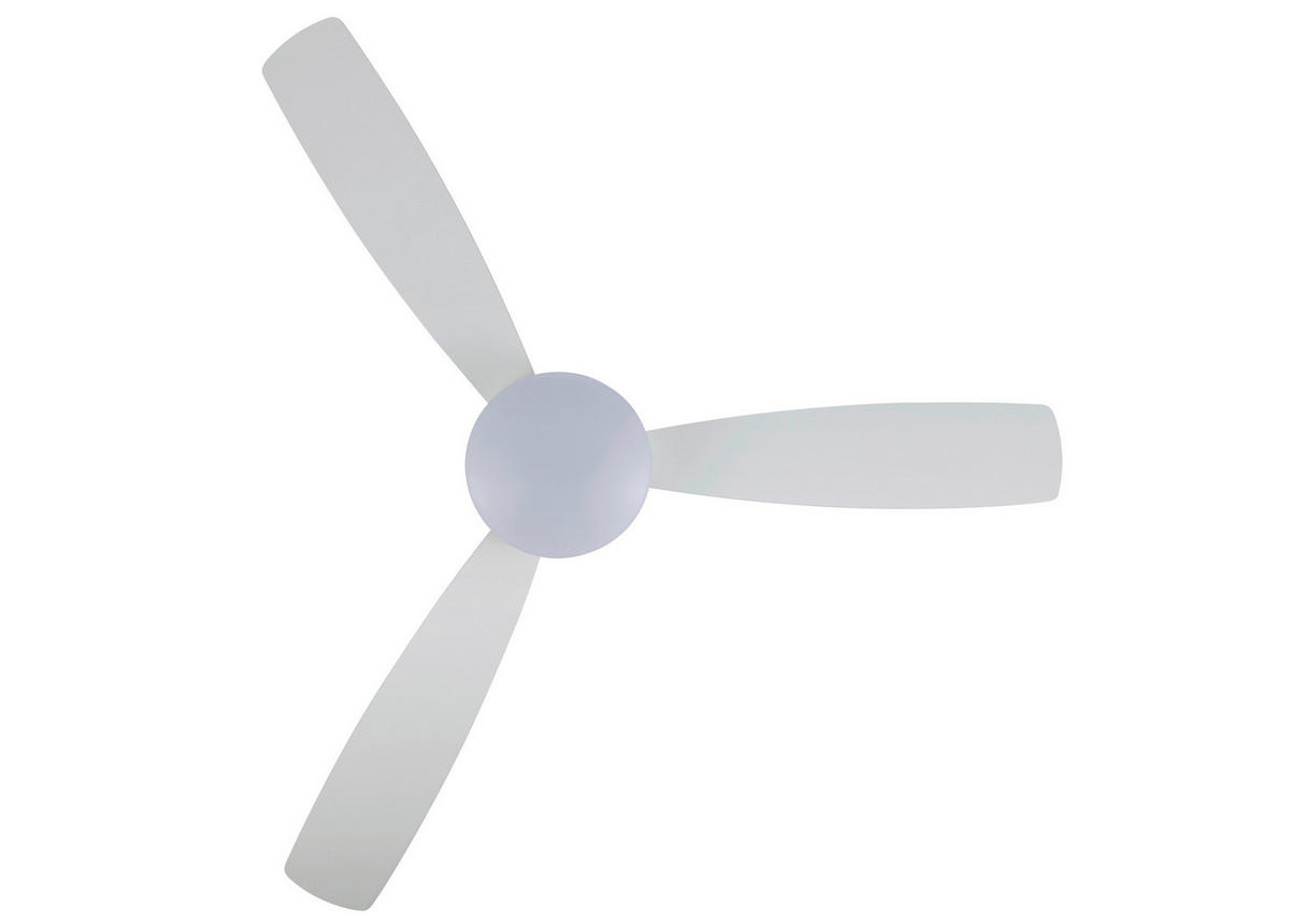 DECKENVENTILATOR 18 W     - Weiss, Basics, Holzwerkstoff/Metall (122/33,5/122cm)