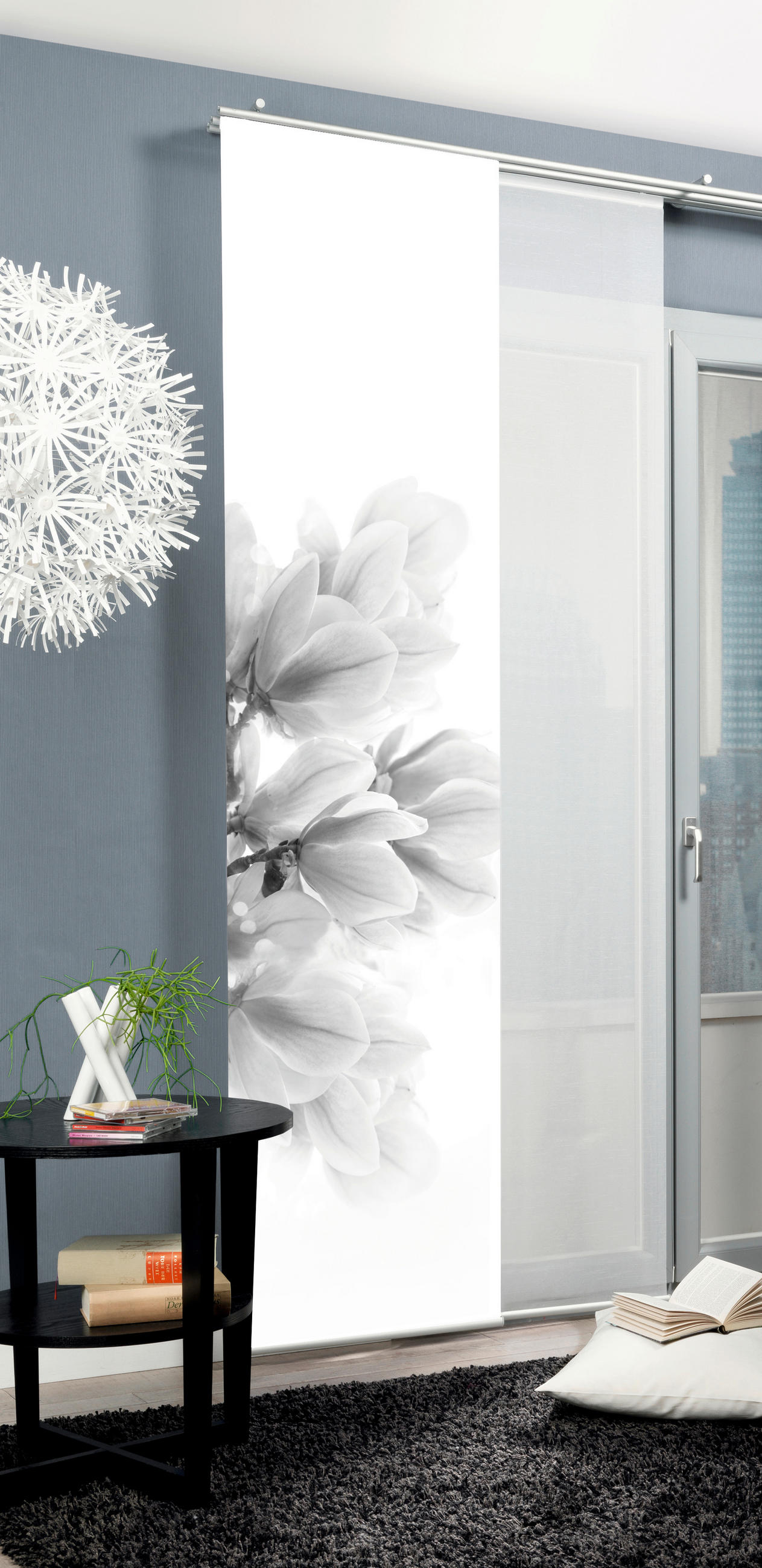 FLÄCHENVORHANG   blickdicht   60/245 cm  - Grau, Natur, Textil (60/245cm)