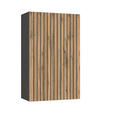 HÄNGESCHRANK 40/64/20 cm  - Eiche Wotan/Graphitfarben, Natur, Holzwerkstoff (40/64/20cm) - Xora