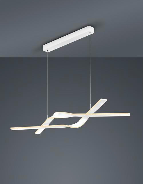 LED SVJETILJKA VISEĆA 127/41,5/80-160 cm CINQUE - bijela, Design, metal/plastika (127/41,5/80-160cm) - Cinque