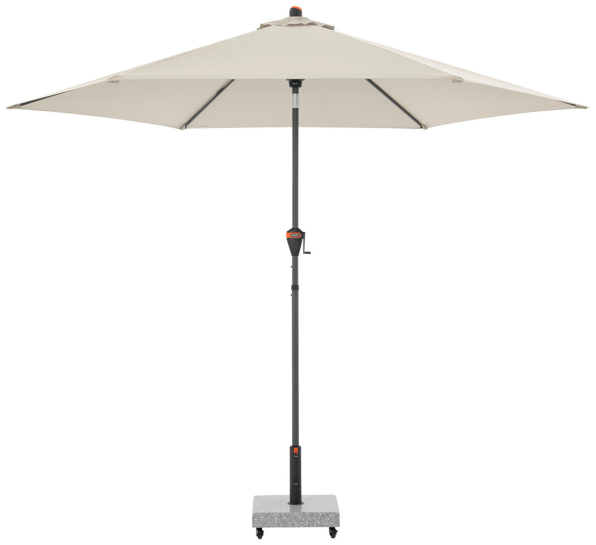 SONNENSCHIRM 305 cm   - Anthrazit/Naturfarben, Basics, Textil/Metall (305cm) - Doppler
