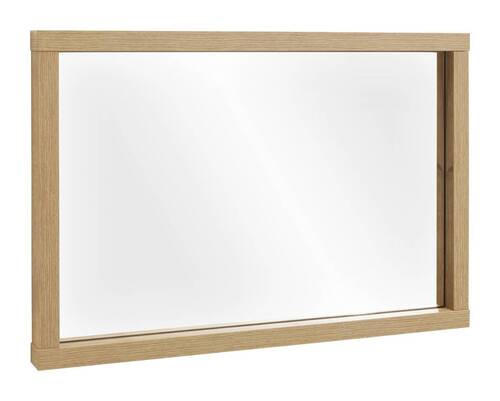 OGLEDALO, 90/60/6 cm steklo - barve hrasta, Moderno, steklo/leseni material (90/60/6cm) - Carryhome