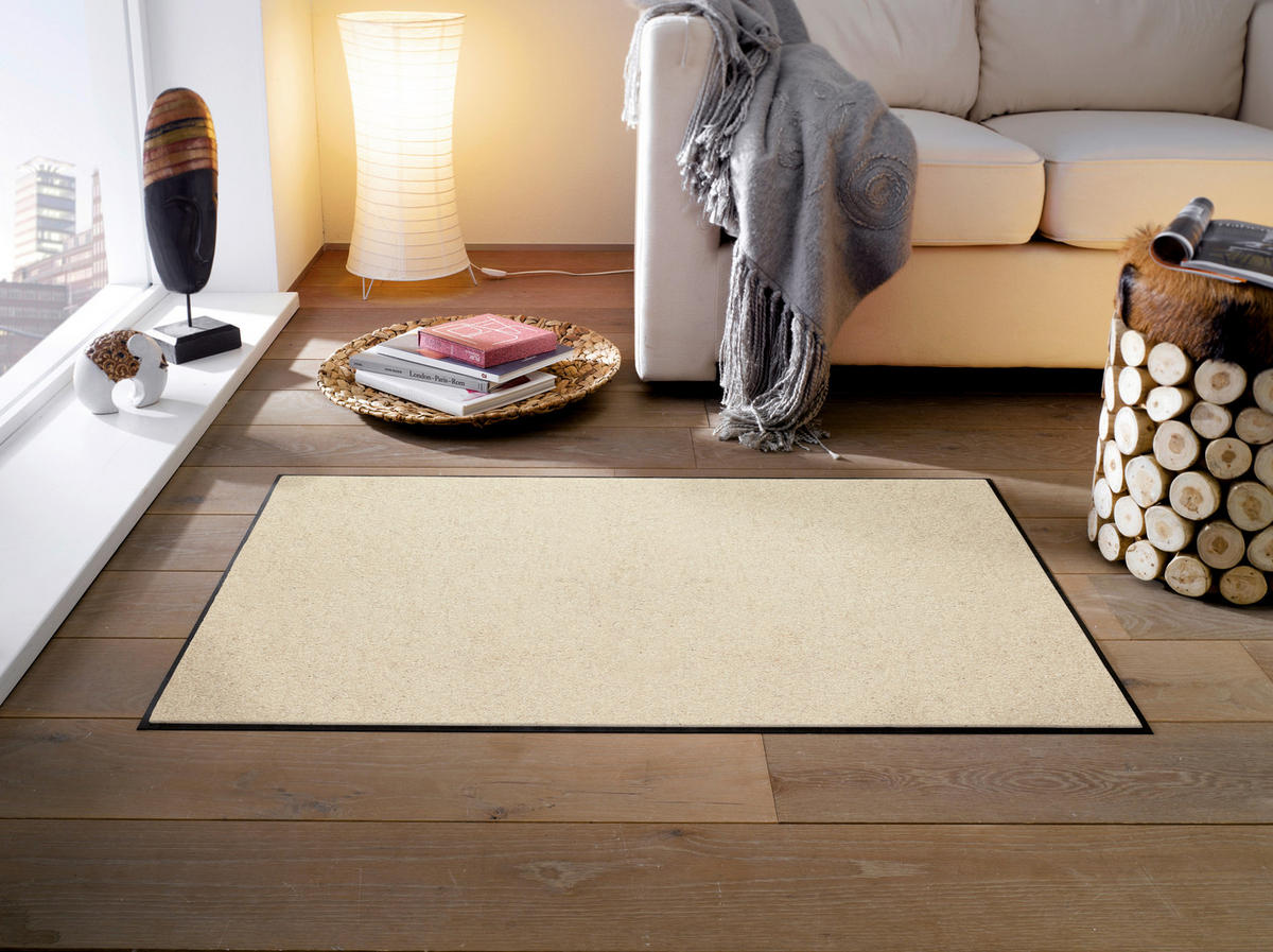 LÄUFER 75/120 cm Oat Breeze  - Beige, KONVENTIONELL, Kunststoff/Textil (75/120cm) - wash+dry