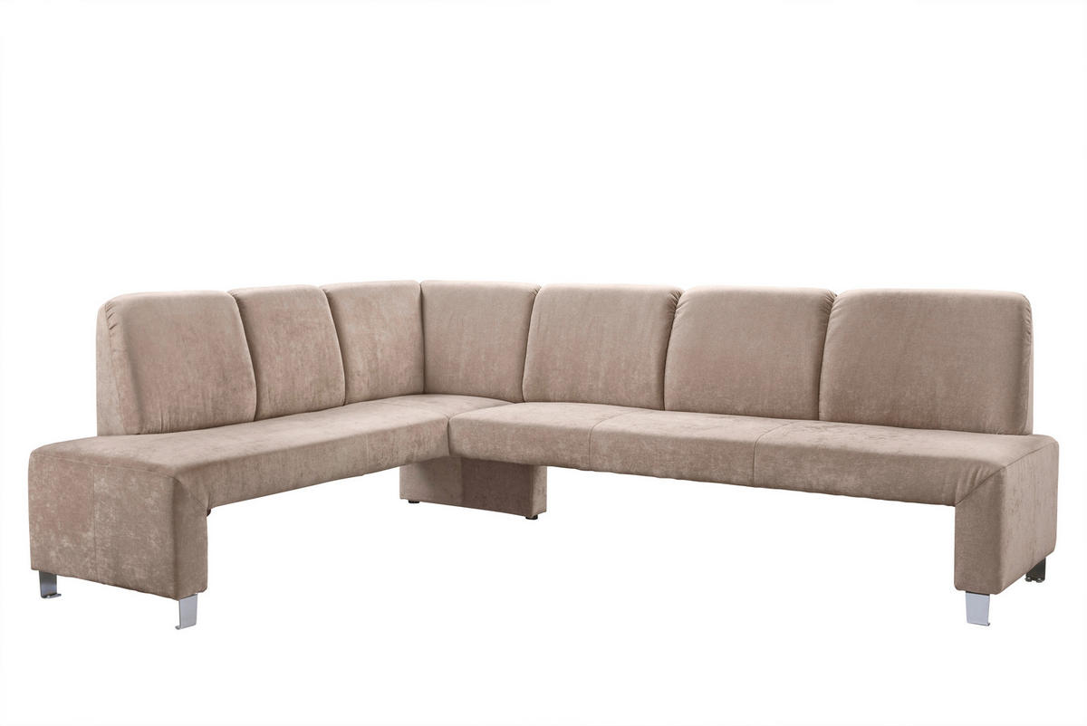 KLUPA KUTNA  bež  drvo, tekstil, drvni materijal      - srebrne boje/bež, Moderno, drvni materijal/drvo (263/198cm) - Livetastic