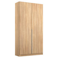 DREHTÜRENSCHRANK Sonoma Eiche  - Alufarben/Sonoma Eiche, Modern, Holzwerkstoff/Metall (91/229/54cm) - Rauch Möbel