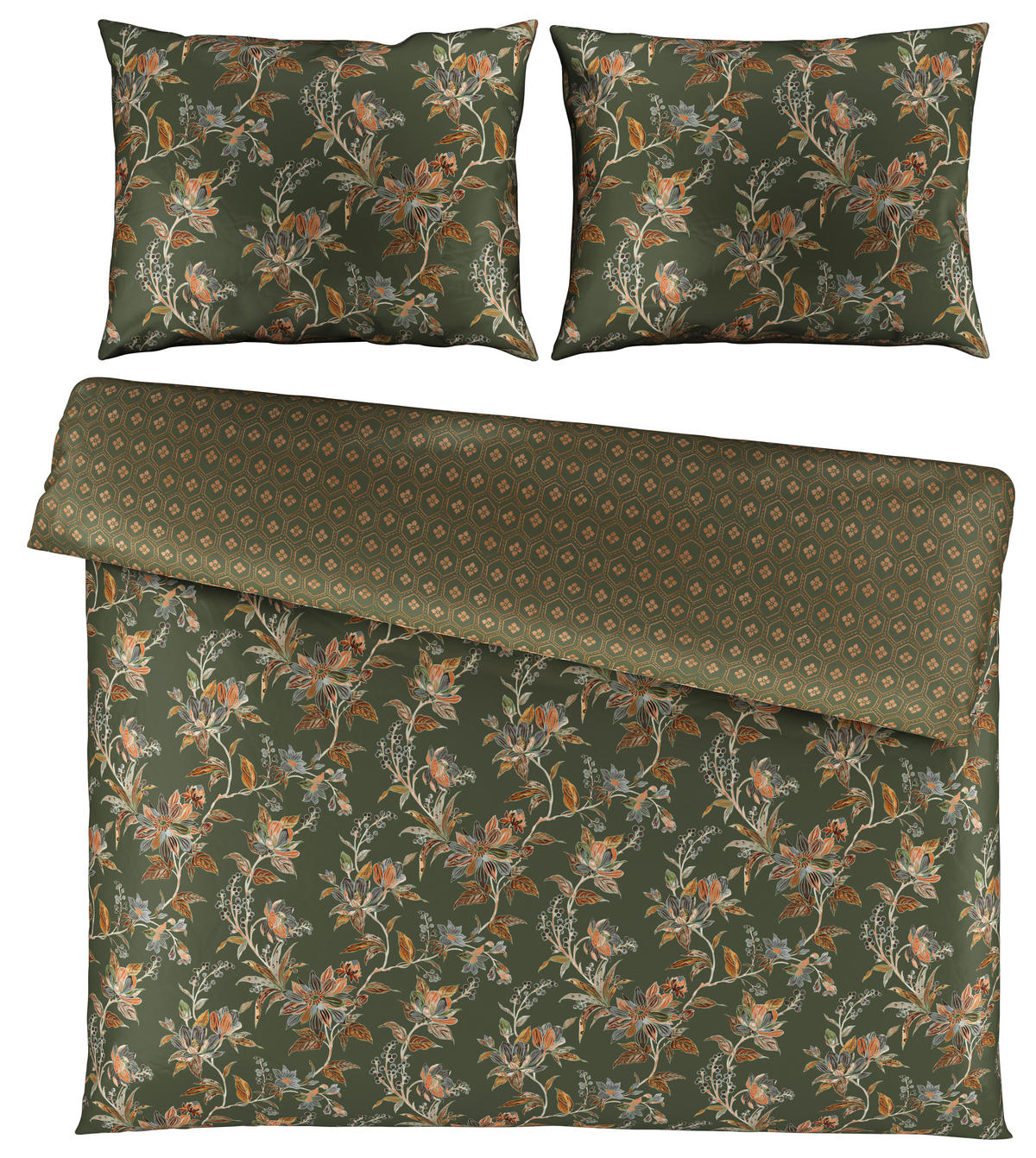 OBOJSTRANNÁ POSTEĽNÁ BIELIZEŇ, satén, zelená, 140/200 cm - zelená, Konventionell, textil (140/200cm) - Esposa