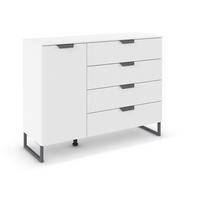KOMMODE  in 120/92/42 cm  - Dunkelgrau/Weiß, Design, Holzwerkstoff/Metall (120/92/42cm) - Carryhome