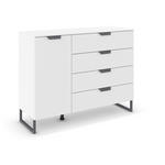 KOMMODE  in 120/92/42 cm  - Dunkelgrau/Weiß, Design, Holzwerkstoff/Metall (120/92/42cm) - Xora