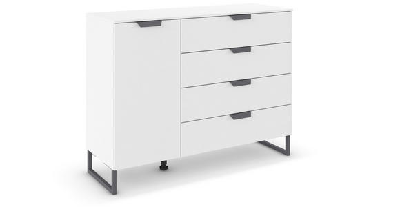 KOMMODE  in 120/92/42 cm  - Dunkelgrau/Weiß, Design, Holzwerkstoff/Metall (120/92/42cm) - Carryhome