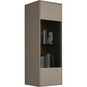 HÄNGEVITRINE in Fango - Chromfarben/Fango, Design, Glas/Holzwerkstoff (42,6/125,8/41,2cm) - Moderano