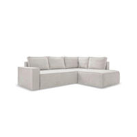 KUTNA GARNITURA tekstil  bež   - bijela/siva, Design, tekstil/plastika (247/194cm) - MID.YOU