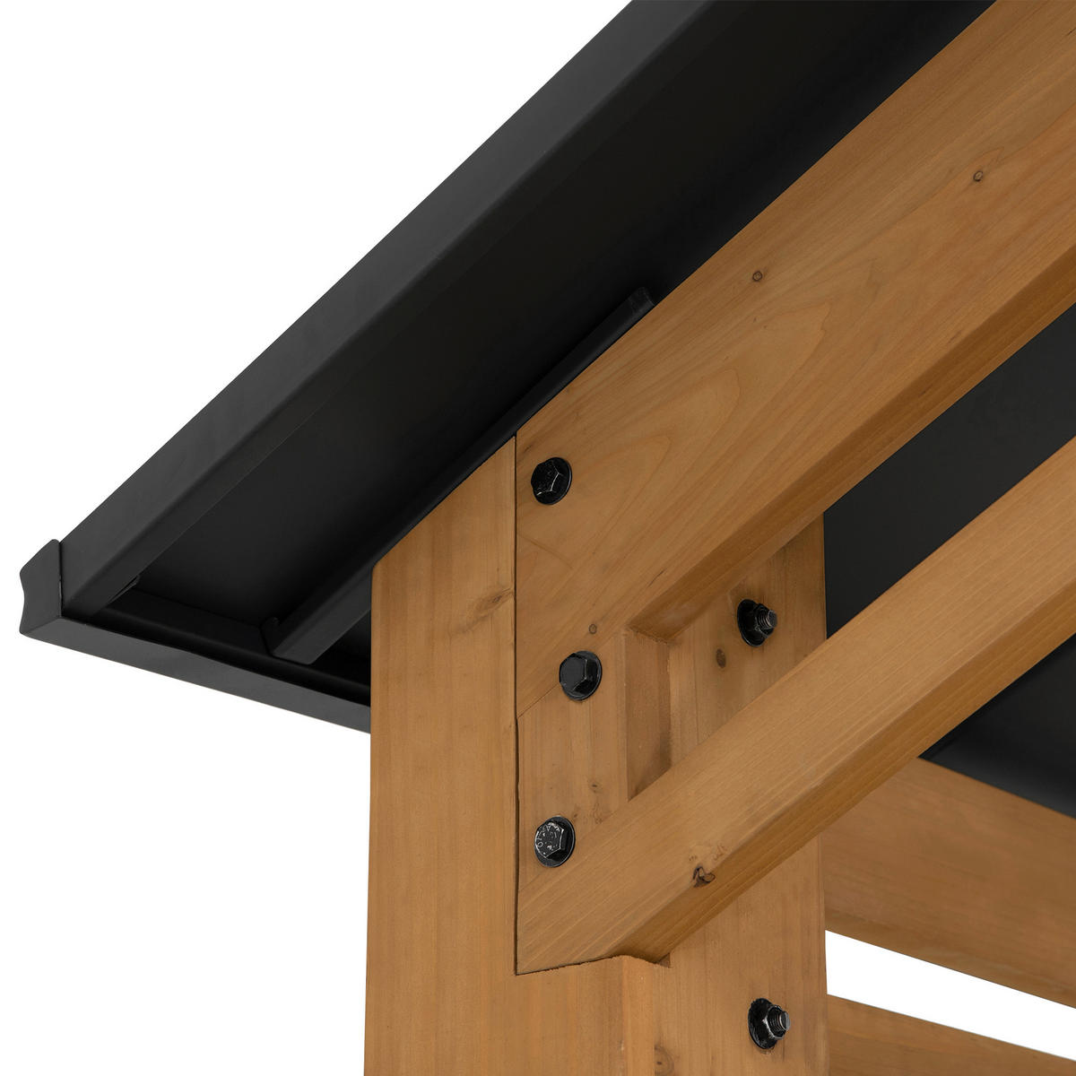 CARPORT  - Anthrazit, Basics, Holz/Metall (336cm) - Modante