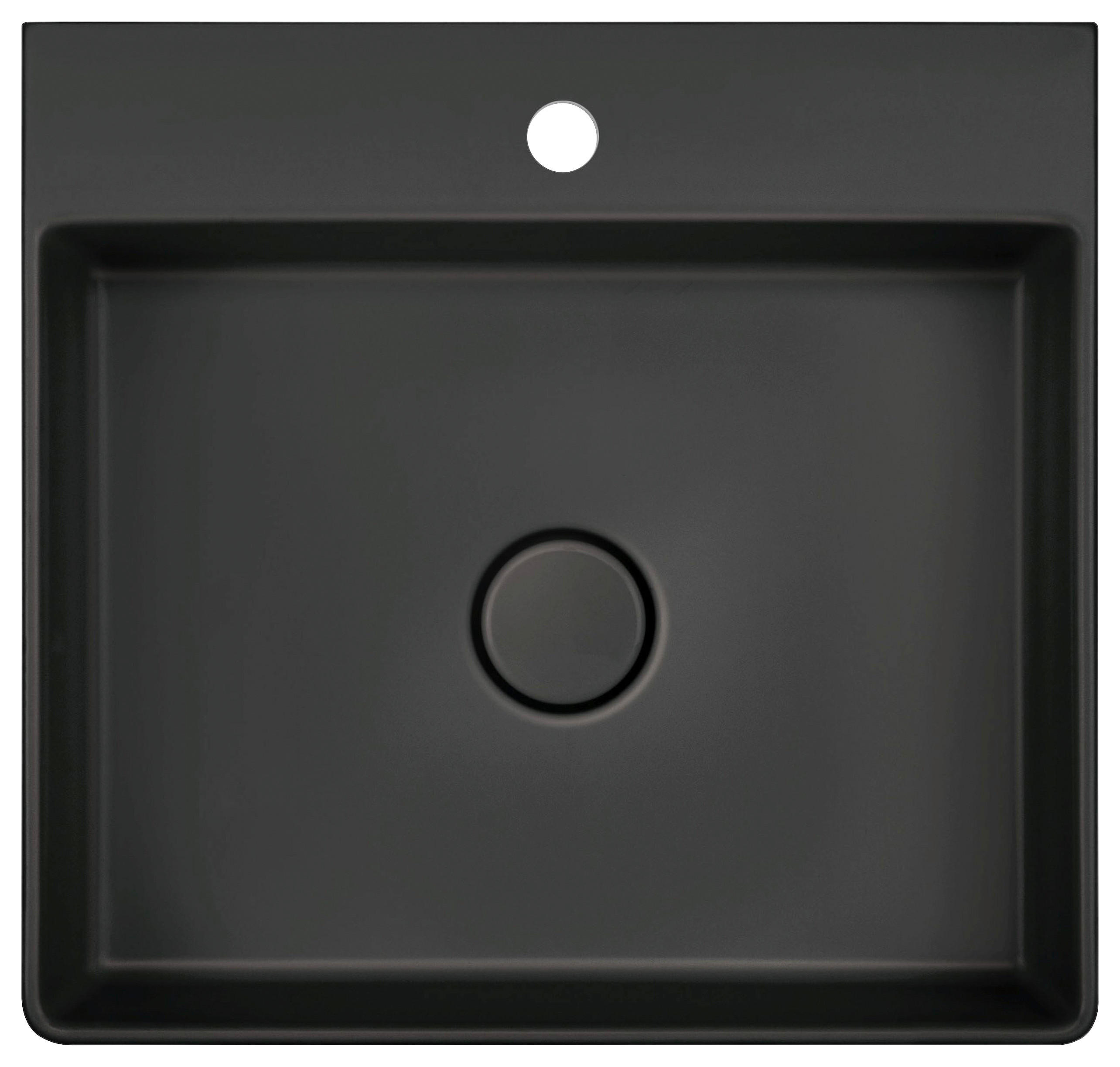 Systemceram Waschbecken Sanara 50 Schwarz 50x11x47.3 cm