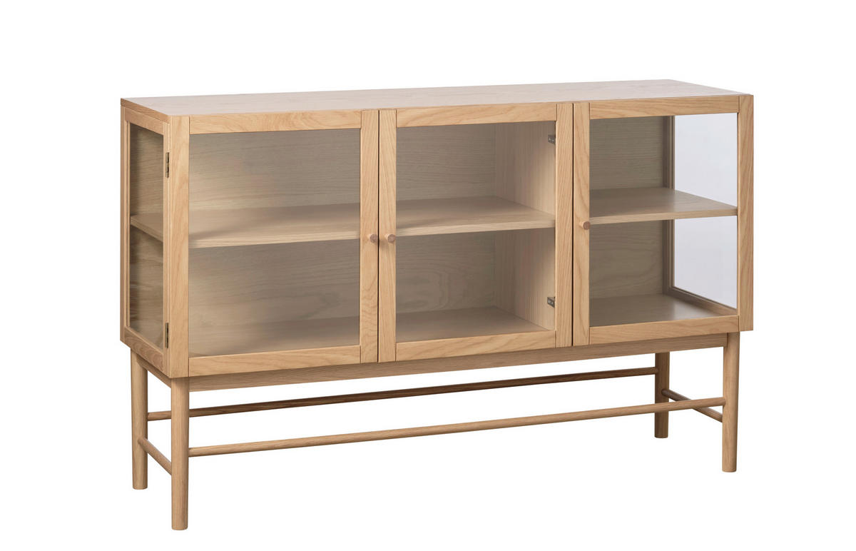 SIDEBOARD Eichefarben  140/88/43 cm  - Eichefarben, Basics, Glas/Holz (140/88/43cm) - Boxxx