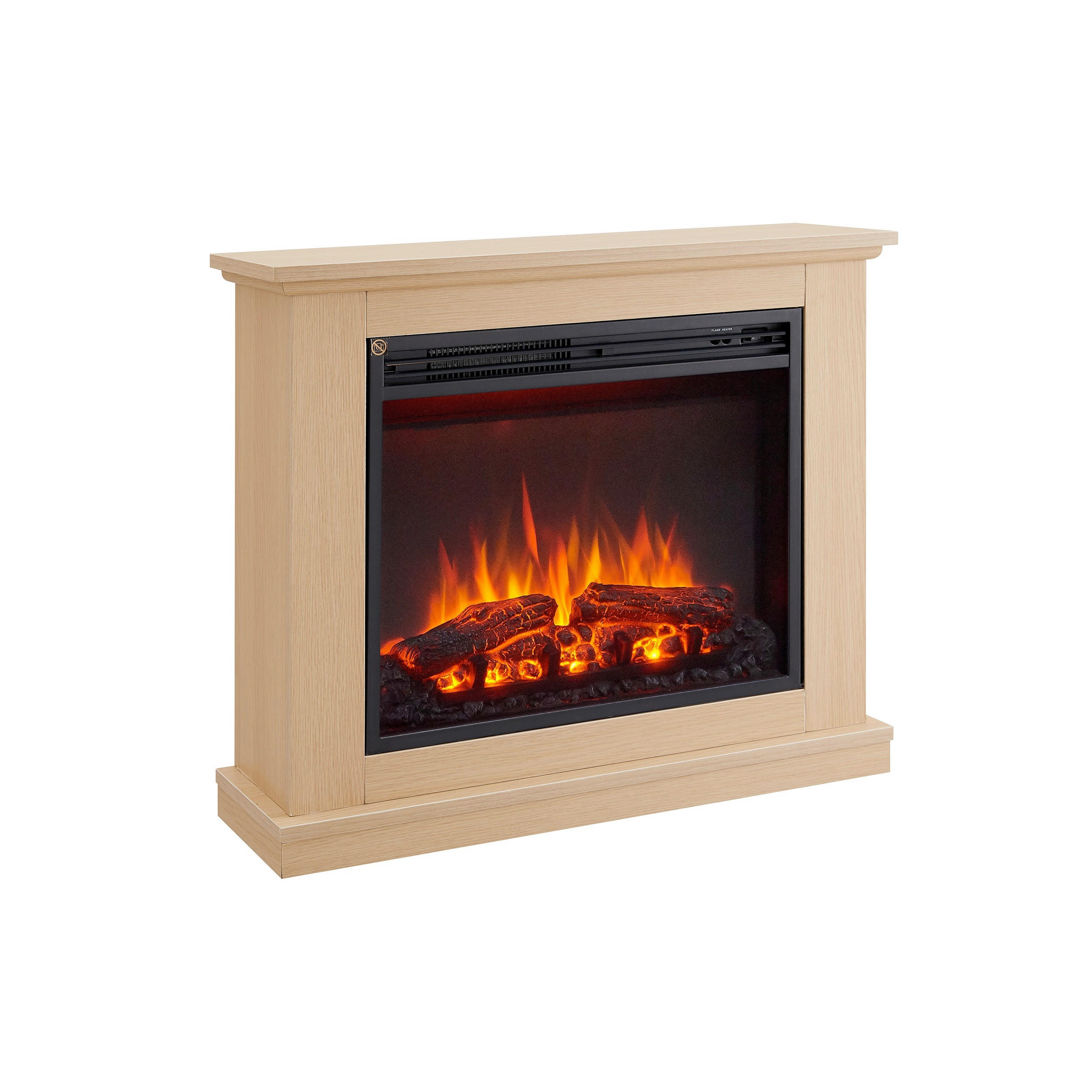 ELEKTRISK KAMIN - ljusbrun, Basics, metall (82/69/25cm)