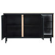 SIDEBOARD 135/80/42 cm  in Schwarz, Eichefarben  - Eichefarben/Schwarz, Trend, Holzwerkstoff/Metall (135/80/42cm) - Carryhome