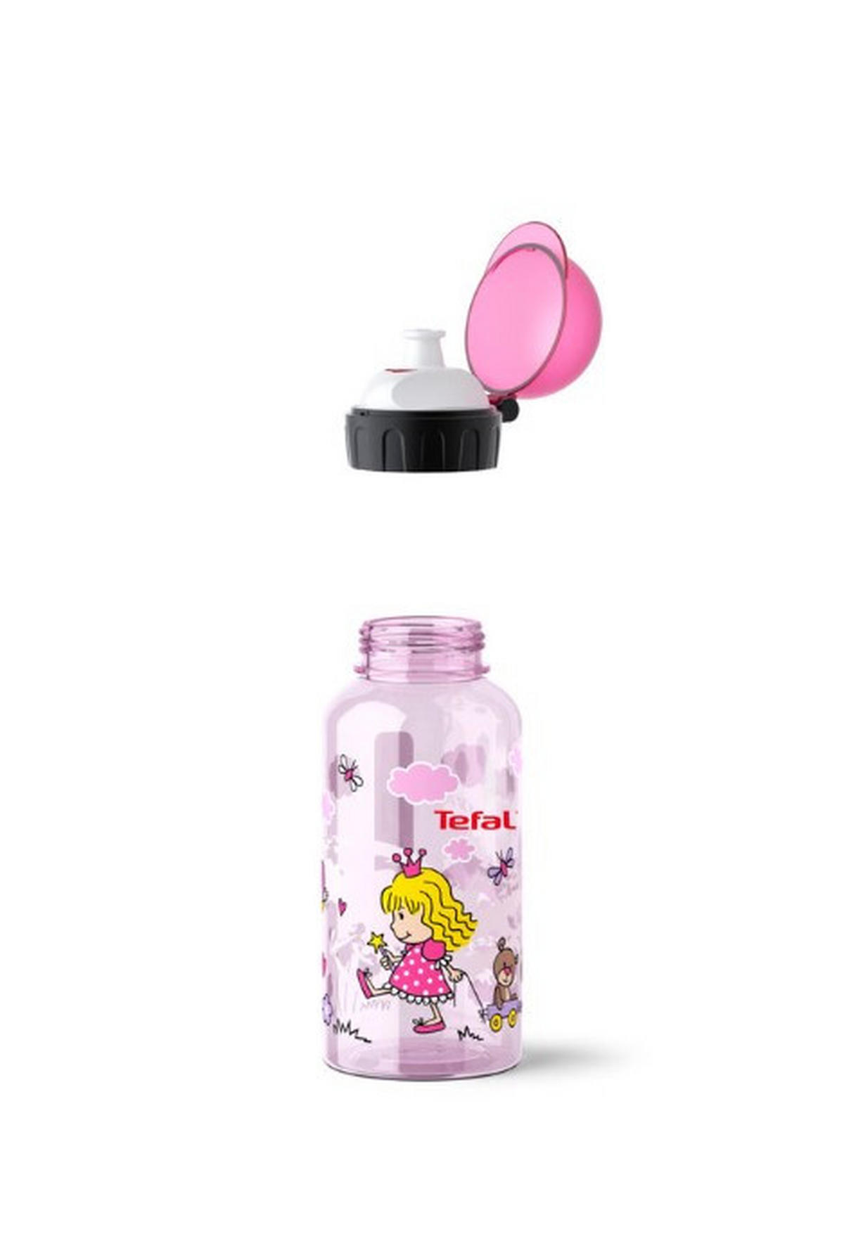 VATTENFLASKA 0,4 l  - rosa/transparent, Basics, plast (0,4l) - Tefal
