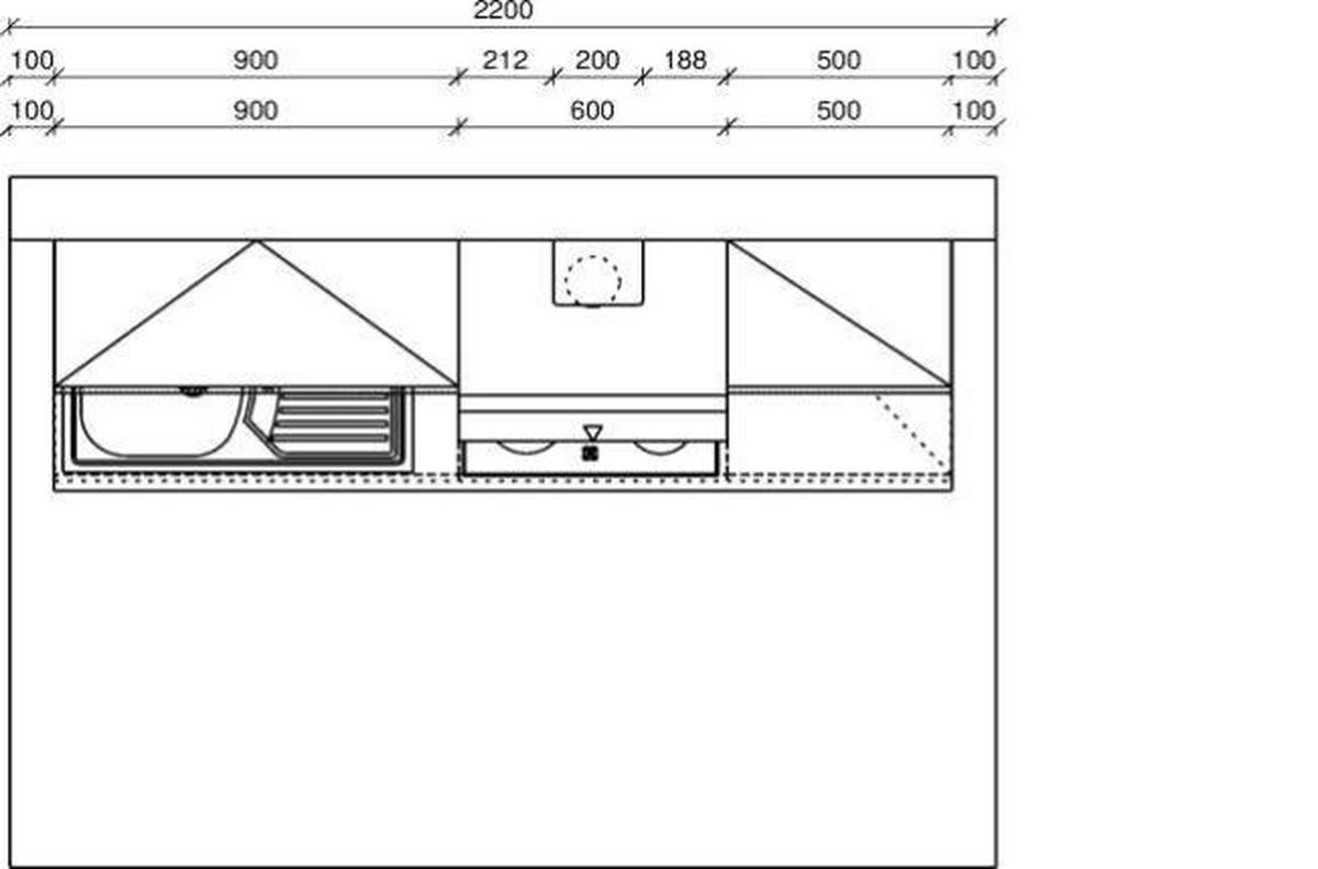 KUHINJSKI BLOK - barve nerjavečega jekla/barve hrasta, Konvencionalno, kovina/leseni material (200cm) - Express