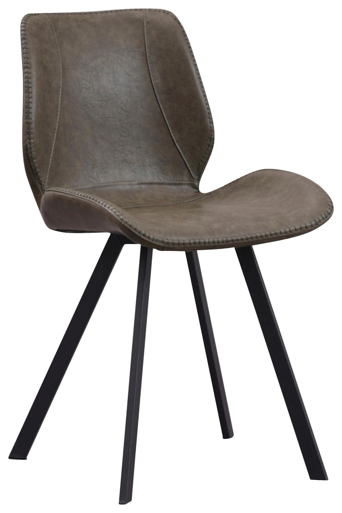 SADA STOLIČIEK 4 kus - čierna/antracitová, Design, kov/textil (44/80/55cm) - MID.YOU