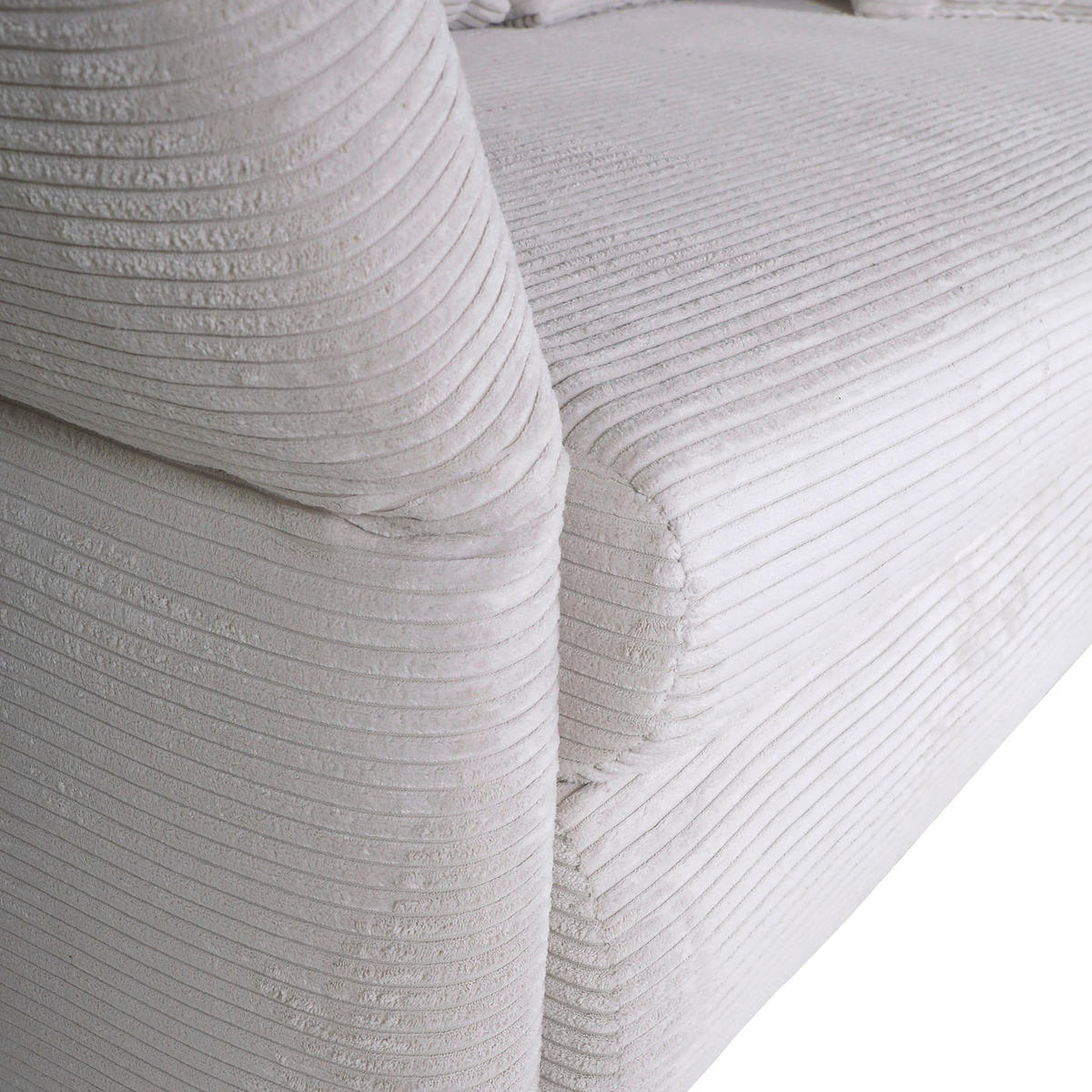 BÄDDSOFFA i manchester cremefärgad  - kromfärg/cremefärgad, Design, textil/plast (176/81/98cm) - MID.YOU