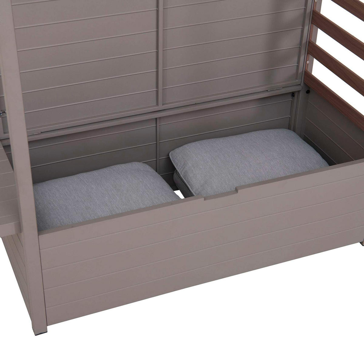 LOUNGEGARNITUR   146/191/56,5 cm Stahl  - Beige/Grau, Basics, Textil/Metall (146/191/56,5cm) - Modante
