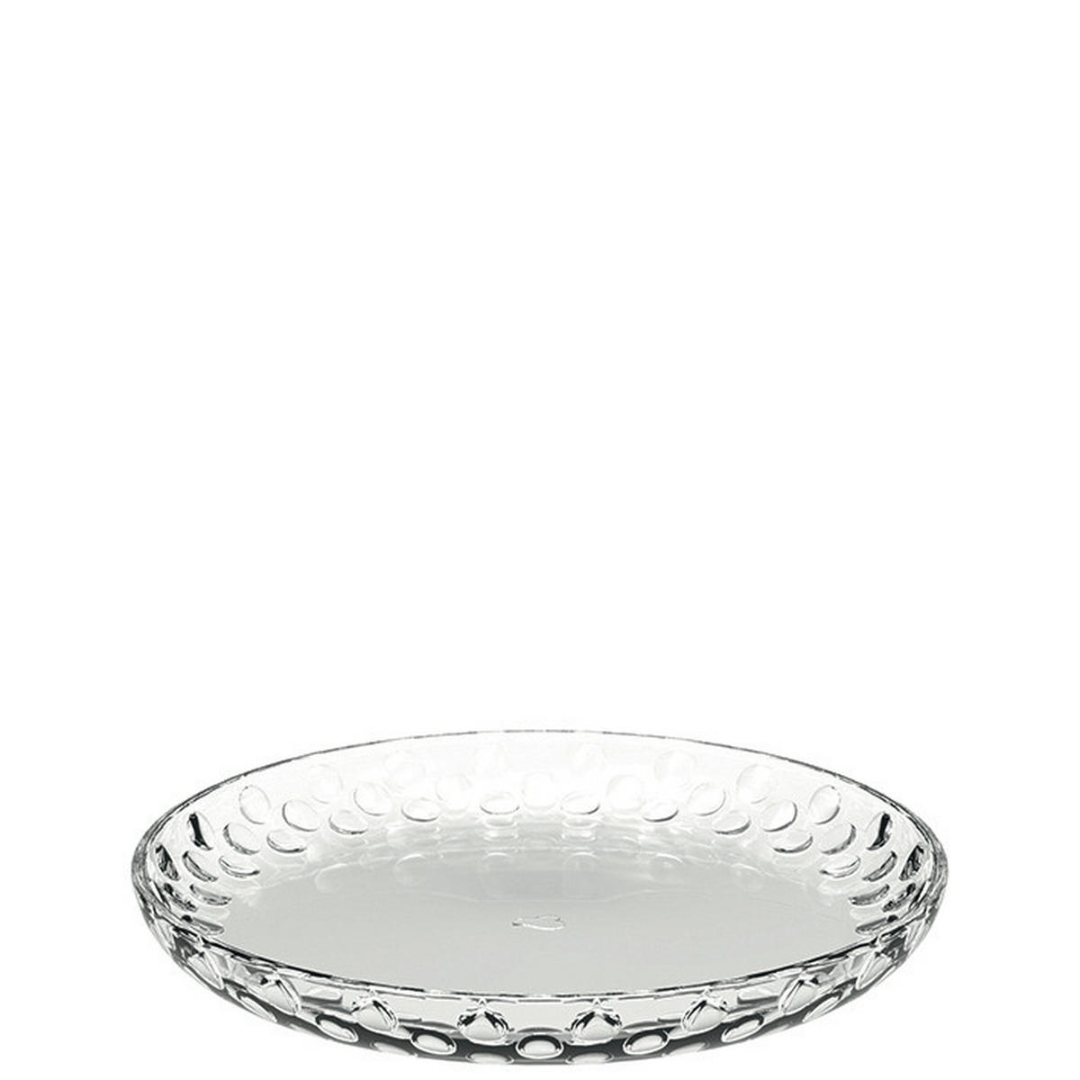 KROŽNIK - prosojno, Konvencionalno, steklo (18cm) - Leonardo