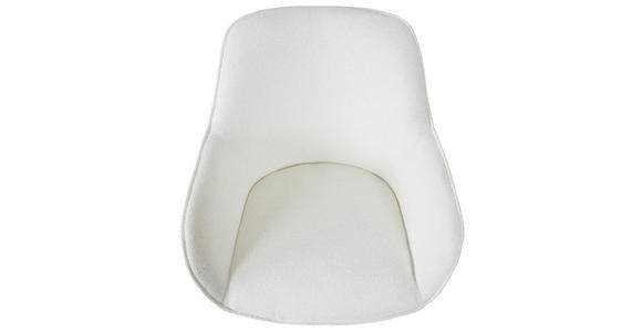 ARMLEHNSTUHL in Eisen Leinenoptik - Creme/Schwarz, Design, Textil/Metall (64/84/61cm) - Novel