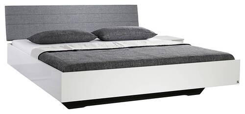 SÄNG 180/200 cm  i vit högglans   - vit högglans/grå, Klassisk, trämaterial/textil (180/200cm) - Rauch Möbel