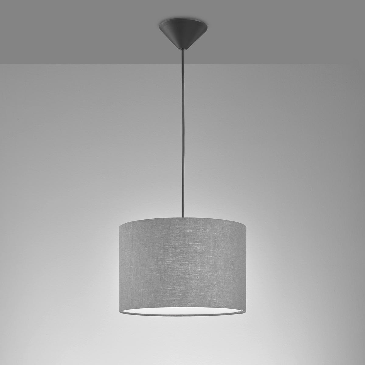 STROPNÍ ZÁVĚSNÉ SVÍTIDLO, 30 cm  - šedá/bílá, Basics, textil/plast (30cm) - Fischer & Honsel