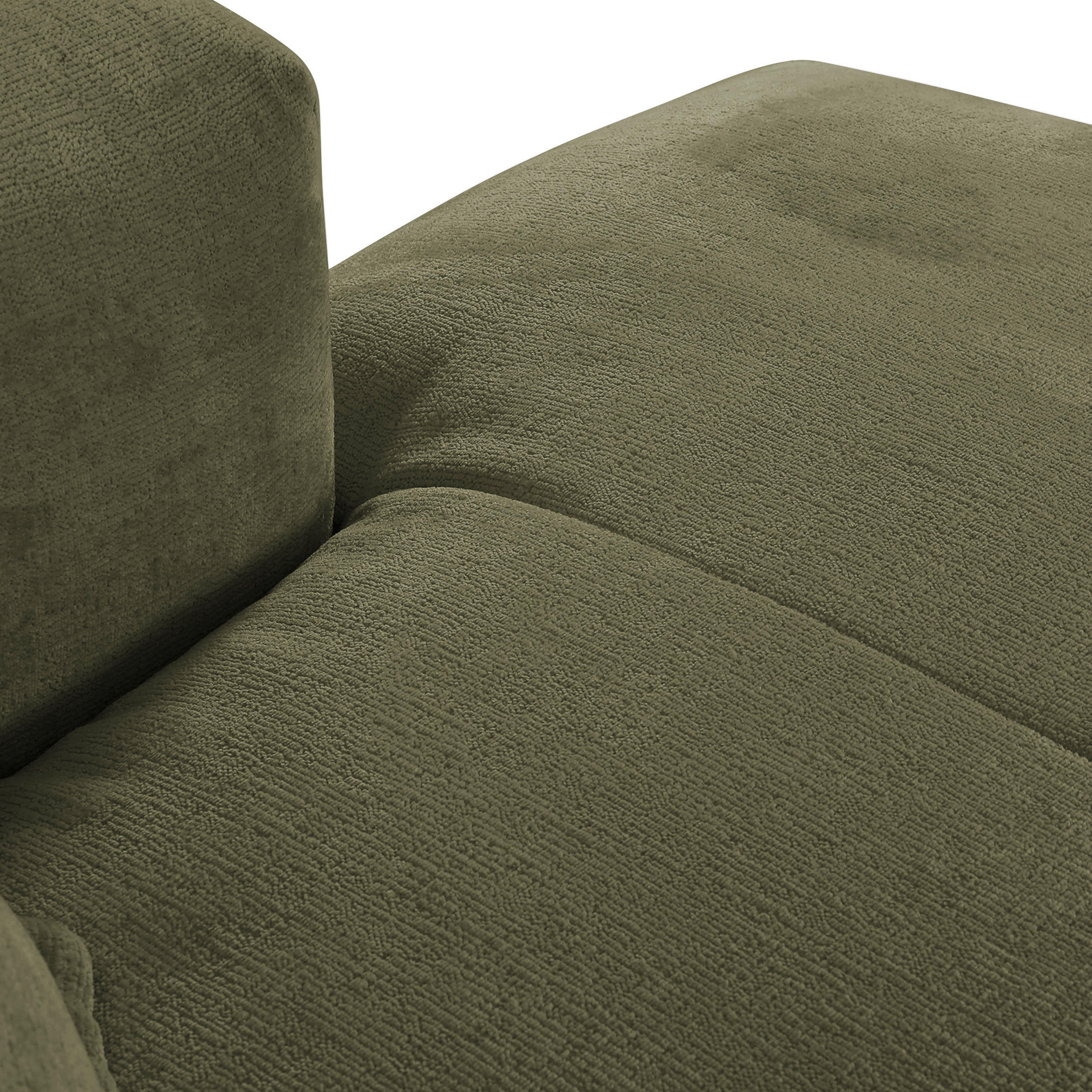 ECKSOFA Waldgrün Chenille  - Waldgrün/Schwarz, Design, Kunststoff/Textil (280/175cm) - Landscape