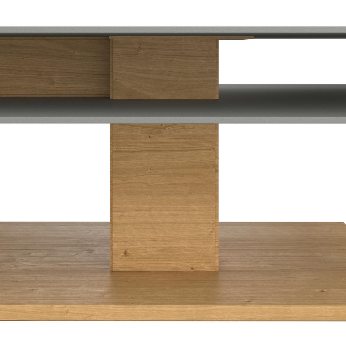 COUCHTISCH in Holz, Glas, Holzwerkstoff 120/75/43 cm  - Eichefarben/Grau, Design, Glas/Holz (120/75/43cm) - Voglauer