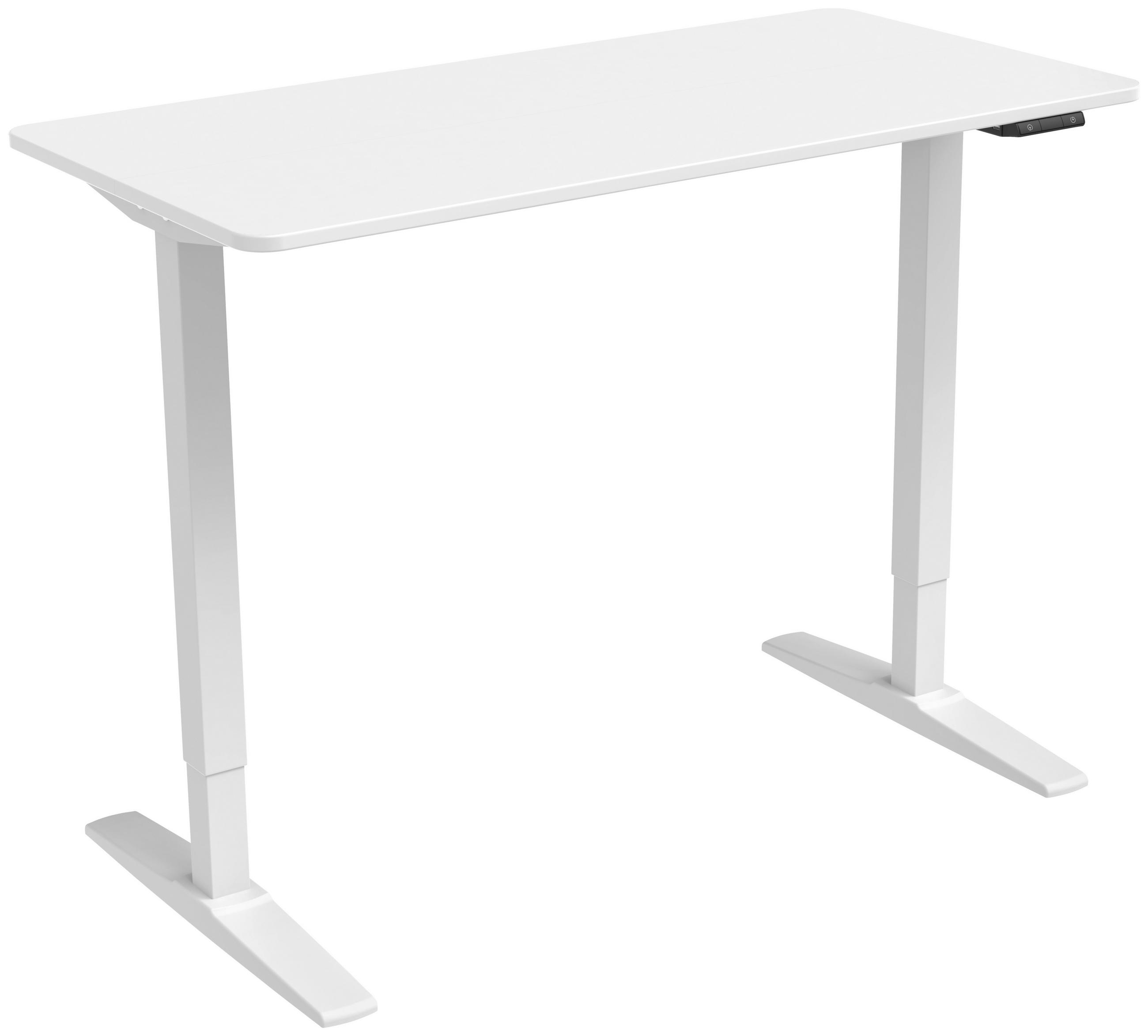 ÍRÓASZTAL  - fehér, Konventionell, faalapú anyag/fém (120/60/75-120cm) - Carryhome