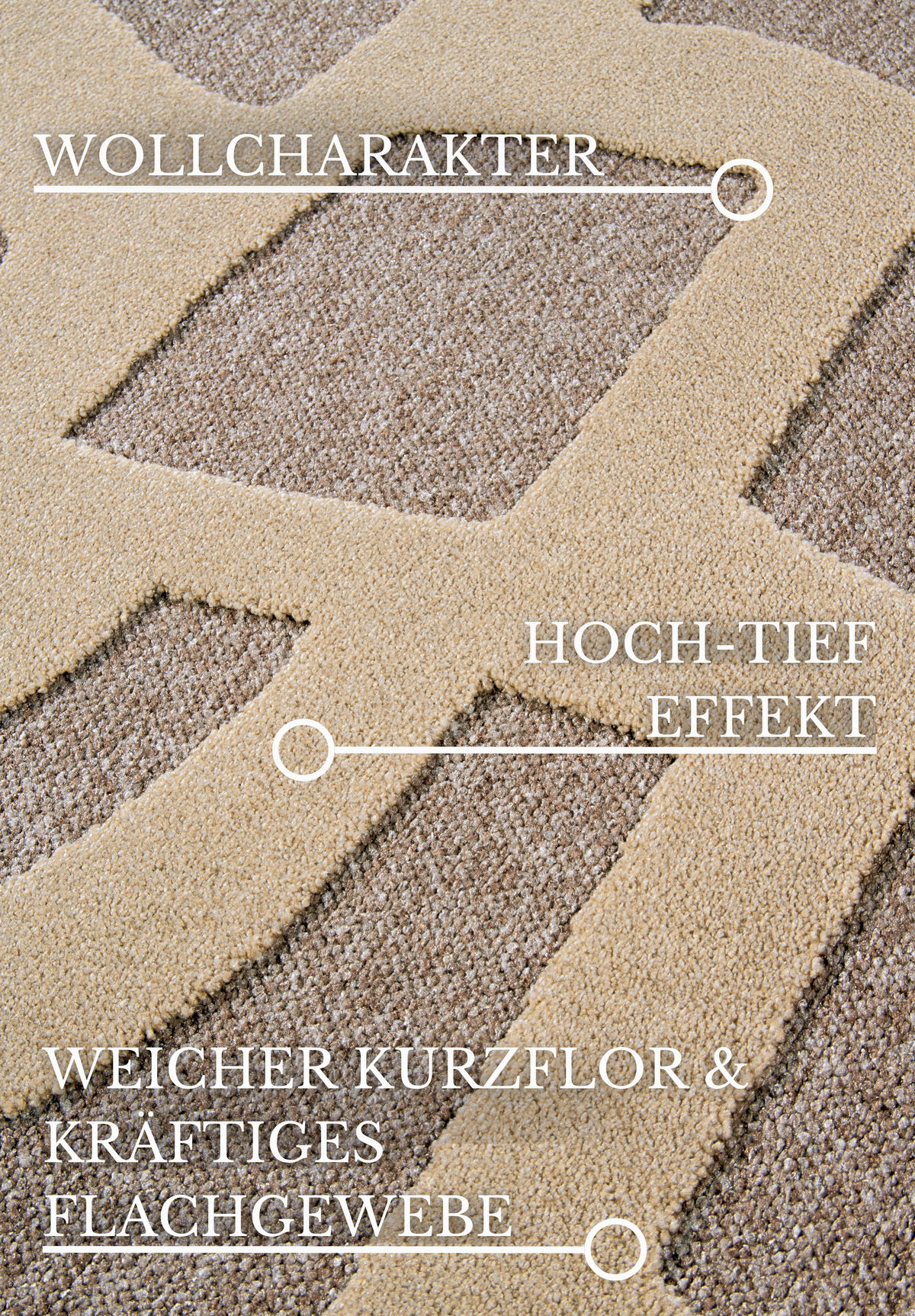 FLACHWEBETEPPICH 200/290 cm Kollektion 1879 Beige, Ecru  - Ecru/Beige, Design, Textil (200/290cm) - Villeroy & Boch