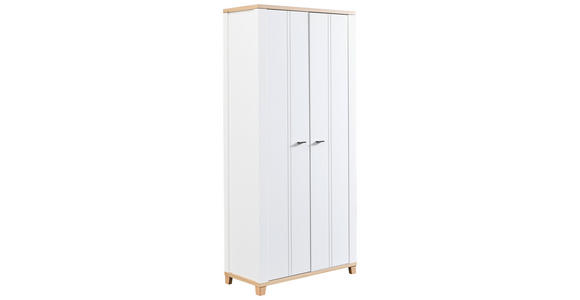 AKTENSCHRANK Weiß, Eiche Artisan - Weiß/Eiche Artisan, KONVENTIONELL, Holzwerkstoff (93/196/44cm) - Hom`in