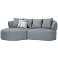 ECKSOFA  in Chenille Braun, Grau  166/235 cm  - Beige/Schwarz, MODERN, Kunststoff/Textil (166/235cm) - Hom`in