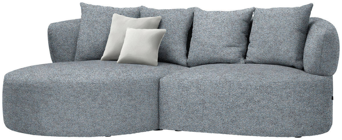 ECKSOFA  in Chenille Braun, Grau  166/235 cm  - Beige/Schwarz, MODERN, Kunststoff/Textil (166/235cm) - Hom`in