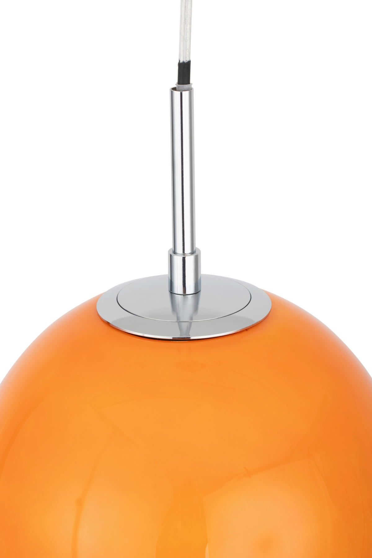 HÄNGELEUCHTE 22,5/120 cm   - Orange/Weiß, Design, Glas/Metall (22,5/120cm) - Collet's Monde