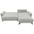 ECKSOFA  in Webstoff Creme  - Creme/Schwarz, KONVENTIONELL, Kunststoff/Textil (281/189cm) - Carryhome