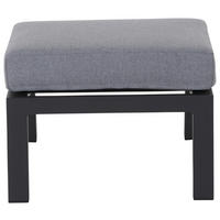 LOUNGEHOCKER 60/43/59 cm Aluminium  - Dunkelgrau/Anthrazit, Basics, Textil/Metall (60/43/59cm) - Siena Garden