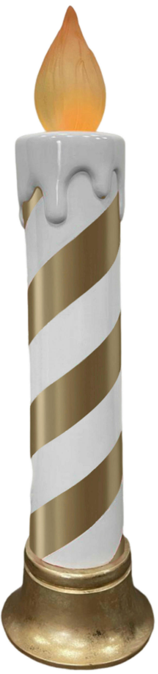 LED-KERZE  - Goldfarben/Weiß, LIFESTYLE, Kunststoff (25/89cm) - X-Mas