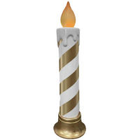 LED-KERZE  - Goldfarben/Weiß, LIFESTYLE, Kunststoff (25/89cm) - X-Mas