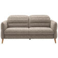 2-SITZER-SOFA  in Webstoff Beige  - Eiche Bianco/Beige, Design, Holz/Textil (192-220/85-106/98-112cm) - Dieter Knoll