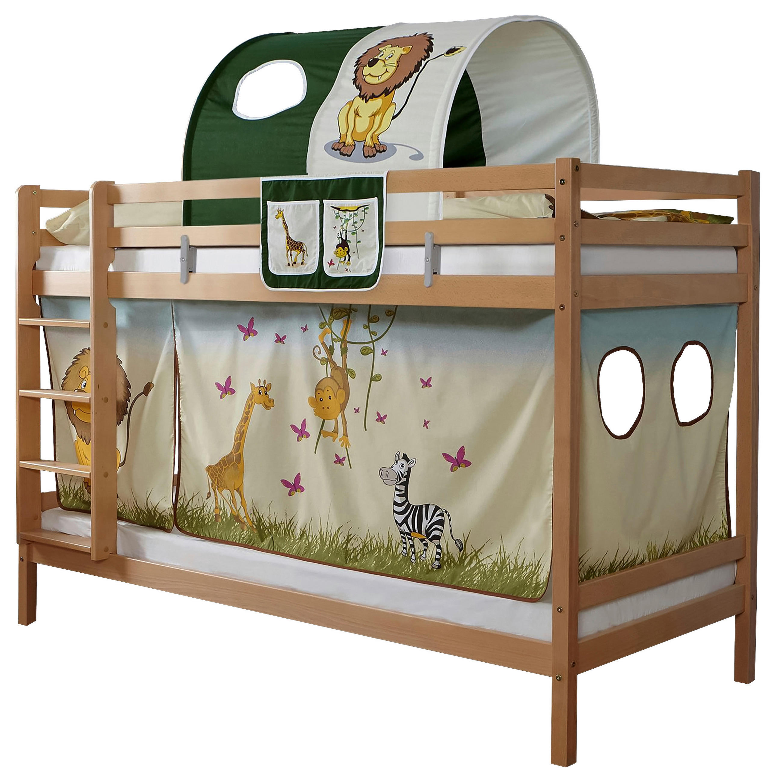 ETAGENBETT - Multicolor/Weiß, MODERN, Holz/Textil (90/200cm) - MID.YOU