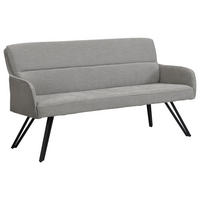 SITZBANK 160/94/67 cm Webstoff Schwarz, Hellgrau  - Hellgrau/Schwarz, MODERN, Textil/Metall (160/94/67cm) - MID.YOU