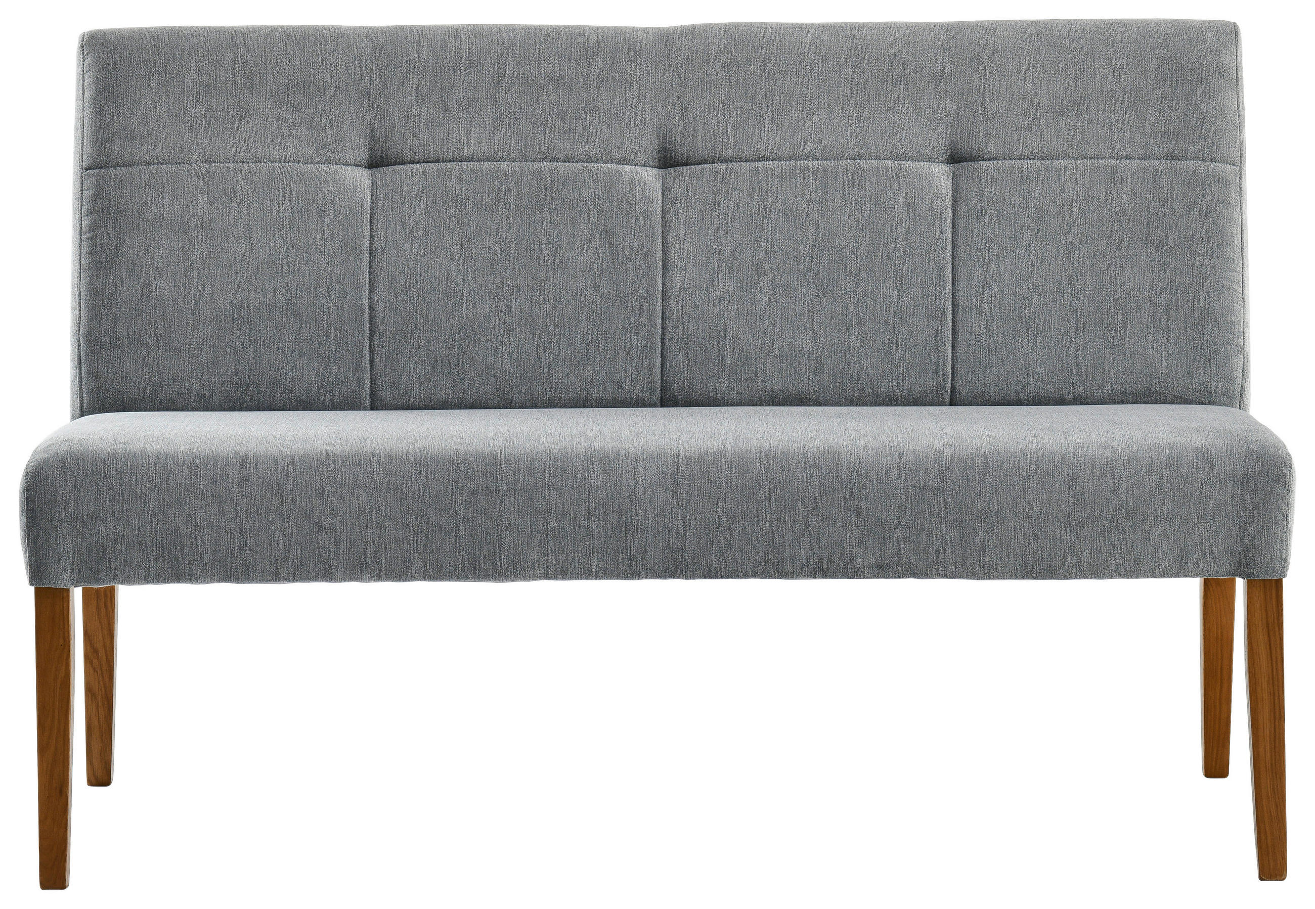 SITZBANK in Holz, Textil Eichefarben, Hellgrau  - Eichefarben/Hellgrau, KONVENTIONELL, Holz/Textil (140/91,5/63cm) - Cantus