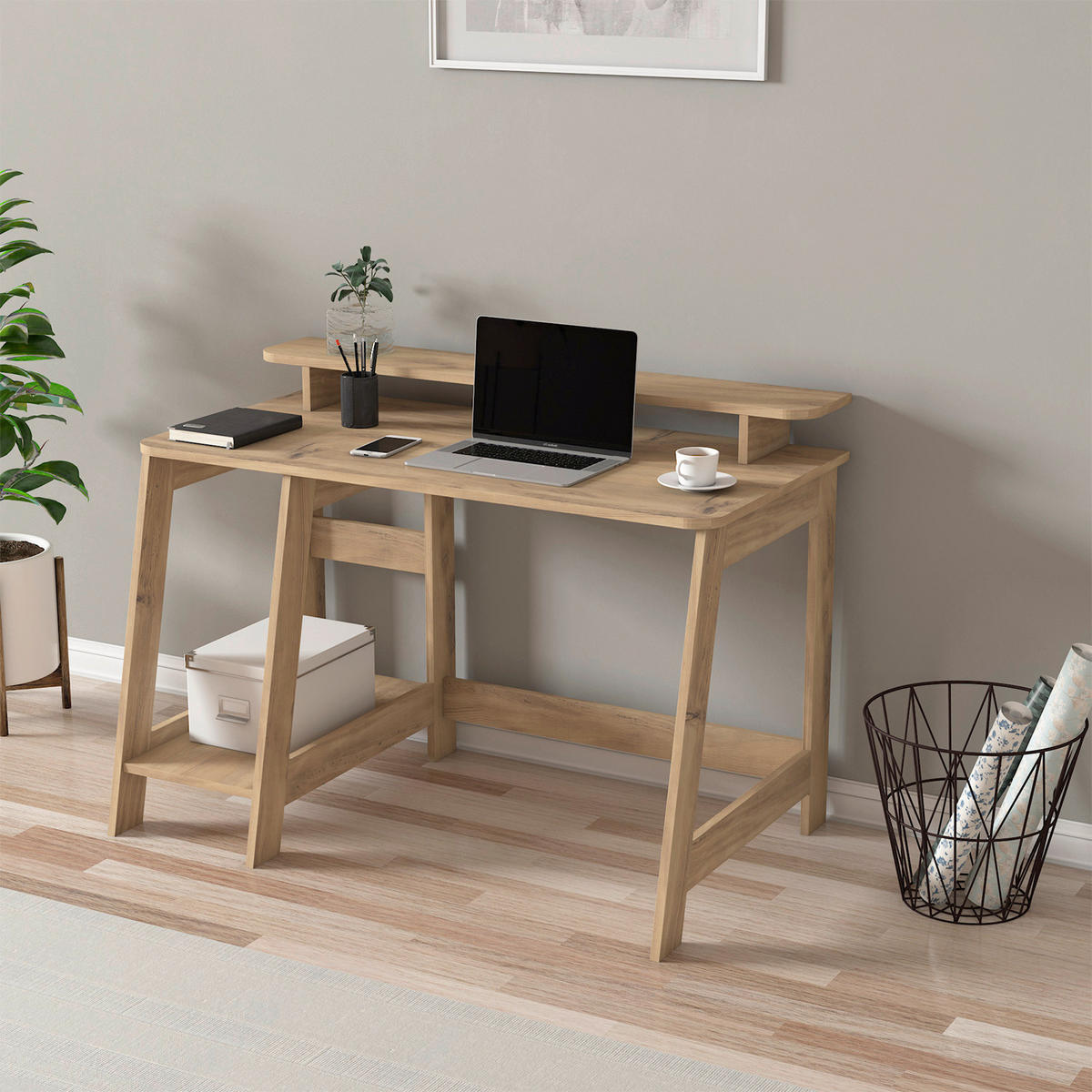 SCHREIBTISCH 120/60/73 cm  in Nussbaumfarben  - Nussbaumfarben, Design, Holzwerkstoff (120/60/73cm) - Livetastic