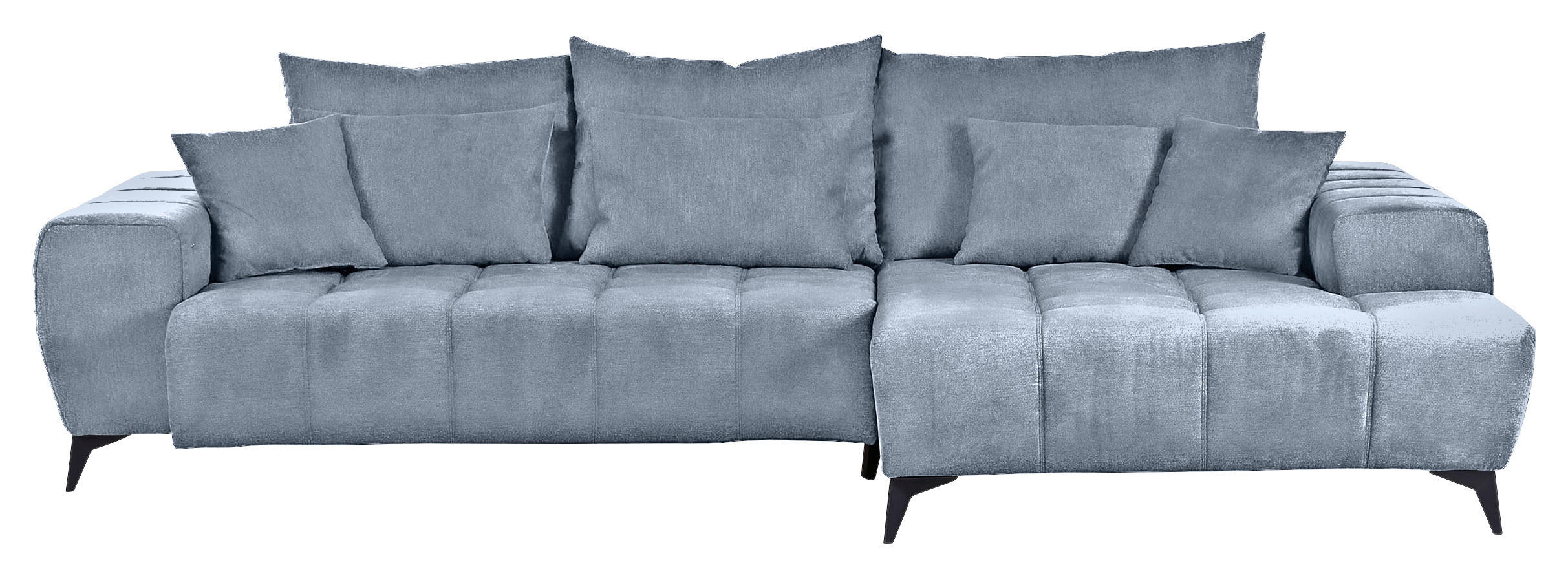 Thumbnail - Carryhome Ecksofa, Blau, Textil, 3-Sitzer, Füllung: Schaumstoff, Ottomane rechts, L-Form, 300x205 cm, Made in EU, seiten...
