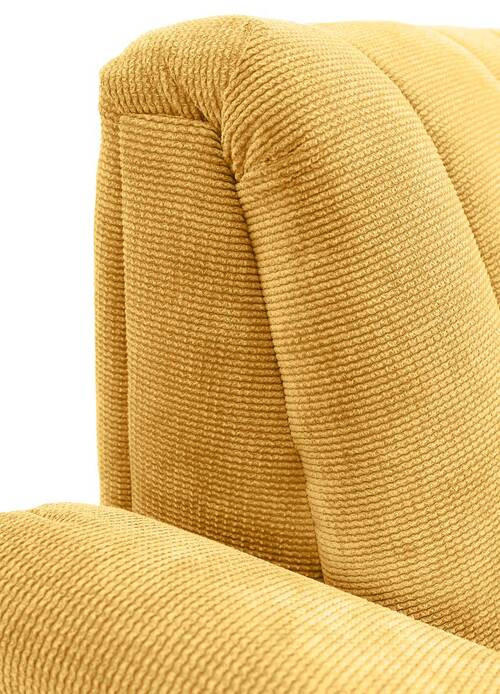 SITZBANK in Textil Gelb  - Gelb/Schwarz, Design, Textil/Metall (195/89/75cm) - Novel